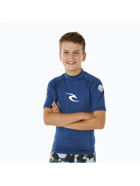 Детска тениска за плуване Rip Curl Waves Upf light navy синьо