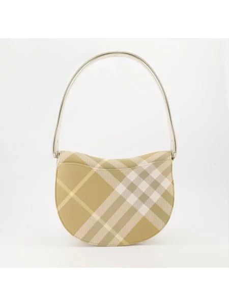 Torebka Burberry wełniana w kratkę retro beżowa