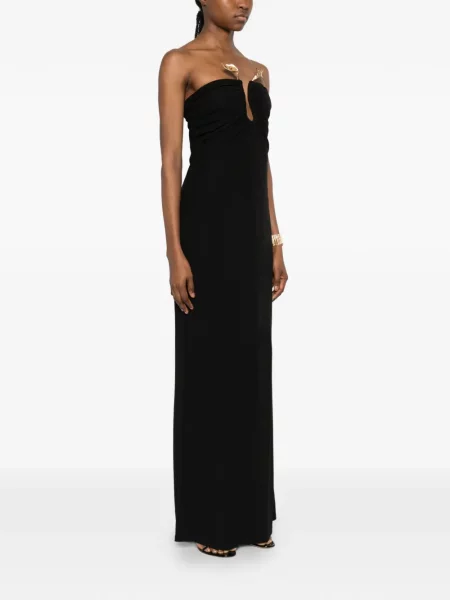 Rochie maxi Cult Gaia cu model floral negru