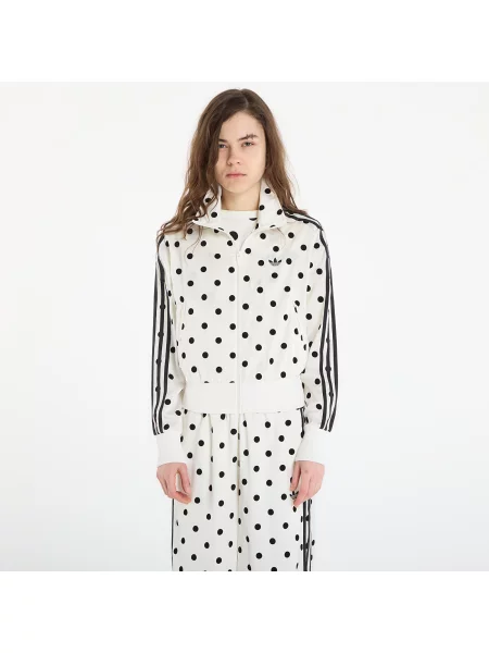 Атласна толстовка Adidas Originals в горошок для бігу біла
