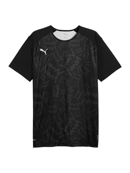 PUMA Tricou funcțional Teamjaws gri închis negru