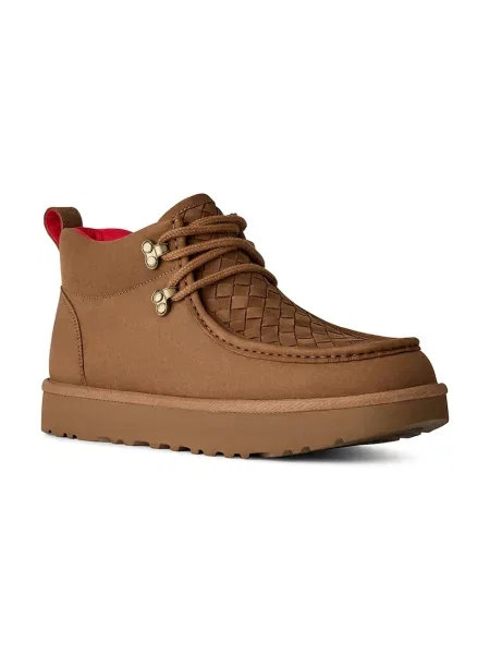 Σουέτ κλειστά παπούτσια UGG x Ambush Woven Boot ανδρικά καφέ