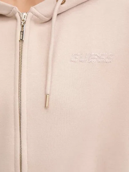 Однотонный свитер Guess с капюшоном бежевый