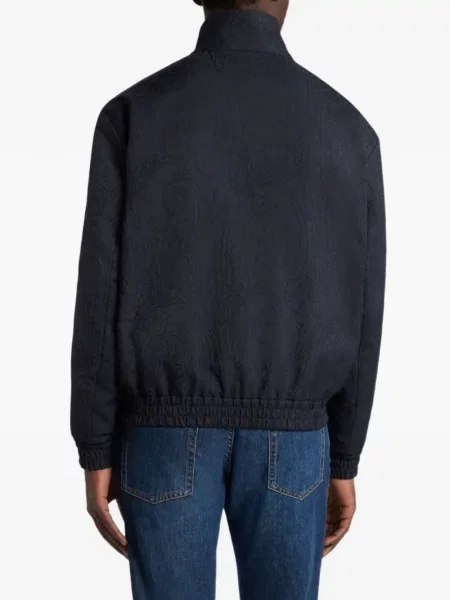 Μπουφάν bomber Etro paisley ζακάρ μπλε