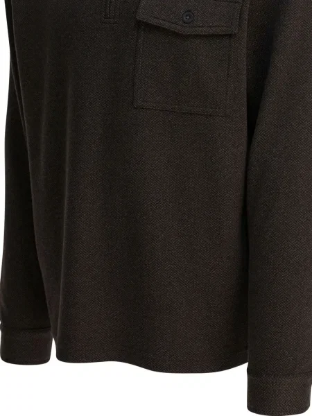 Polo Vince cu model herringbone maro