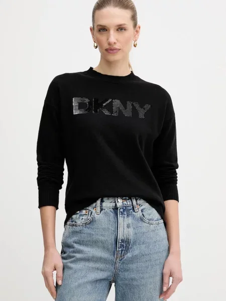 Dkny pulover bej light negru