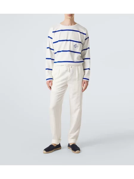 Črtasta srajca Ralph Lauren Purple Label s črtami bela