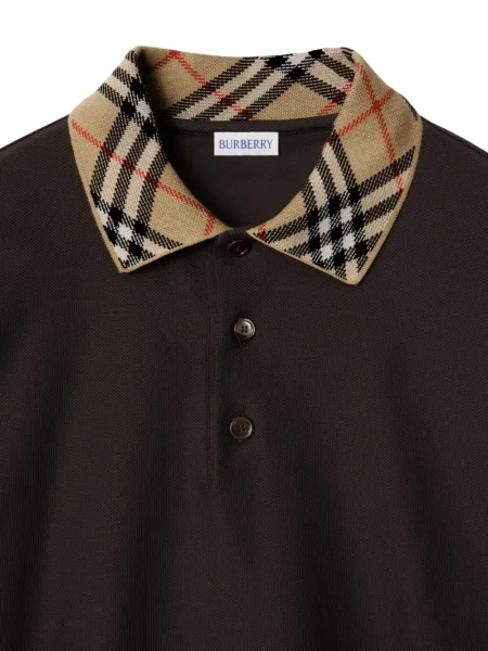 Καρό polo Burberry καφέ
