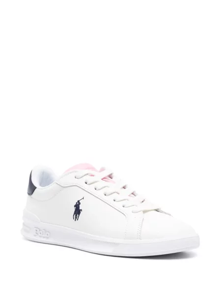 Haftowane sneakersy Polo Ralph Lauren płócienne białe