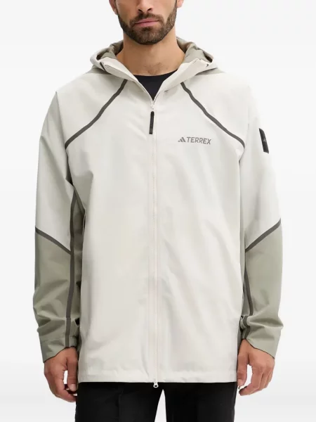 Spodnie cargo Adidas z kapturem z autografem do biegania białe