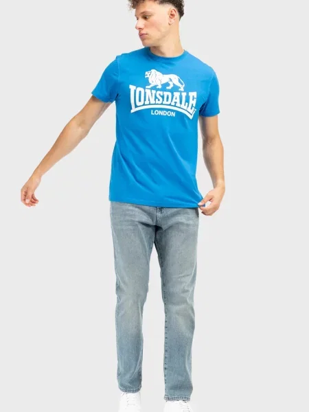 Футболка Lonsdale з лого блакитна