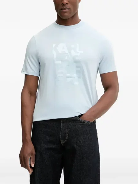 Tricou Karl Lagerfeld cu imagine albastru