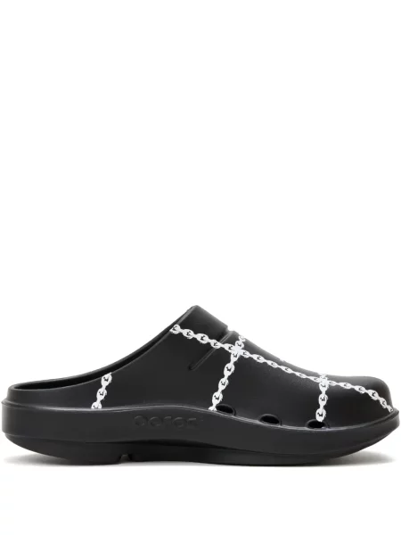 Papuci tip mules Undercover fără toc cu imagine negru