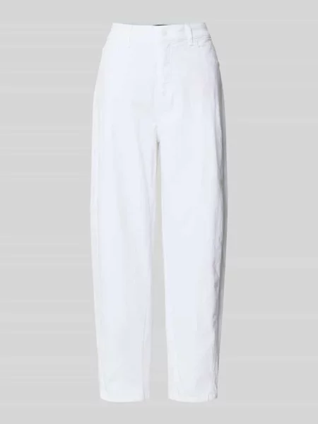 Jeansowe kuloty o kroju barrel fit z mieszanka bawełny model HANNI' Raffaello Rossi białe