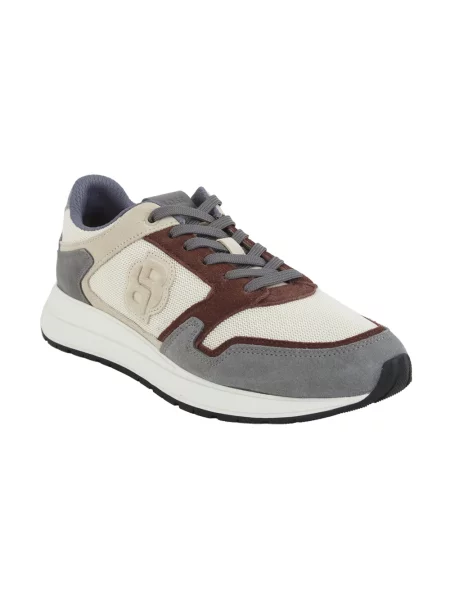 Sneakersy Boss skórzane brązowe