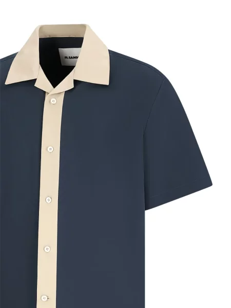 Gulerat cămașă Jil Sander albastru