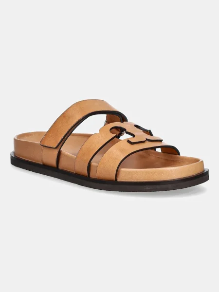 Tory Burch papuci de piele Ines Sport maro