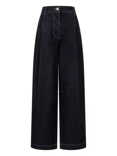 Blugi Studio Tomboy cu picior lat albastru