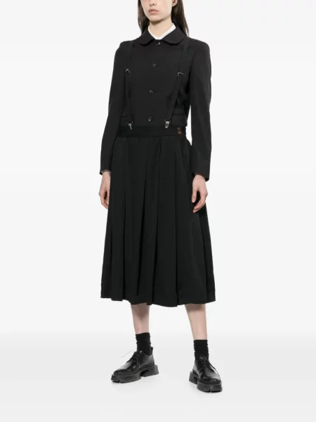 Midi szoknya Black Comme Des Garçons fekete