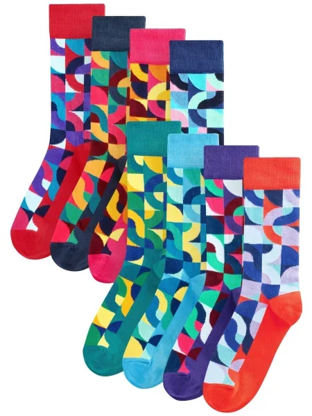 Next Nogavice mornarska / vijolično modra / roza rdeča