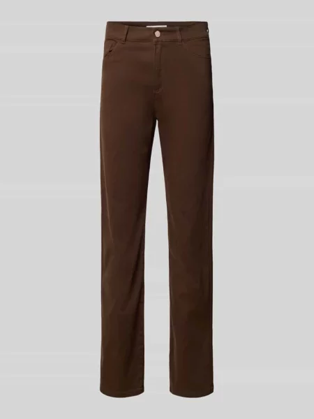 Spodnie materiałowe o kroju straight fit w 5 kieszeni Christian Berg Woman