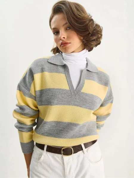 Bianco Lucci Pulover Pullover' rumena