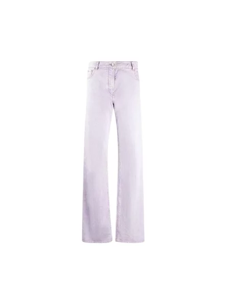 Jeansy straight leg Nina Ricci różowe