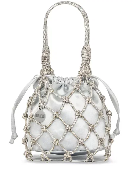 Satynowa kryształ górski torebka Judith Leiber