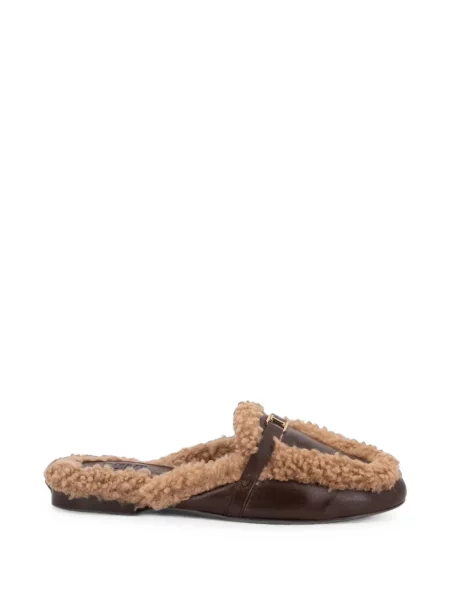 Papuci de casă Toral Shoes din piele maro