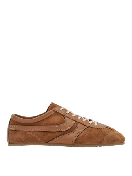 Sneakersy Dries Van Noten skórzane brązowe