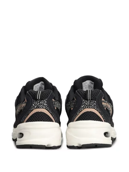 Papuci New Balance din piele de căprioară negru