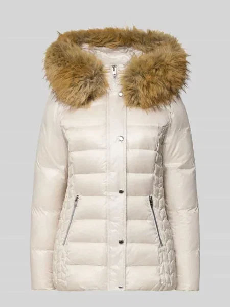 Kurtka puchowa z kapturem model „Alma” Rock'n Blue biała