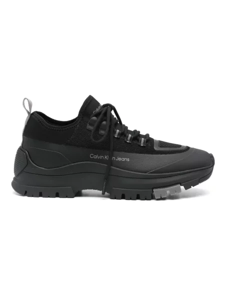 Sneakersy Calvin Klein Jeans casual wiązane czarne