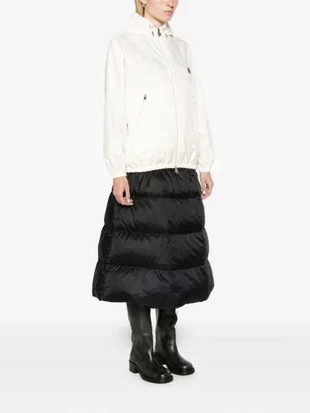 Geacă de vânt Moncler cu glugă alb