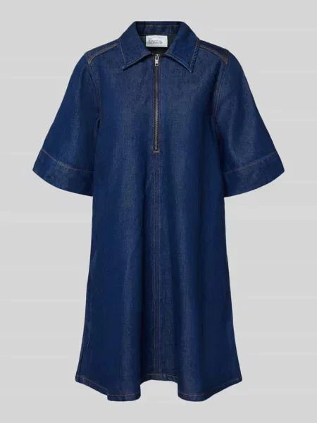 Sukienka dżinsowa z mieszanki lyocellu i bawełny z zamkiem błyskawicznym My Essential Wardrobe