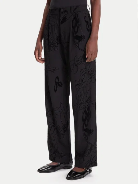 Desigual Pantaloni din Flock negru