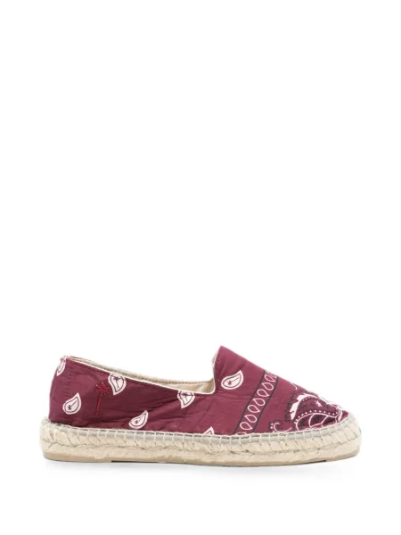 Espadrile Manebi cu imagine cu model paisley roșu