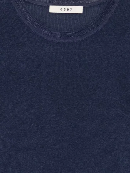 Lung top 6397 tricotate albastru