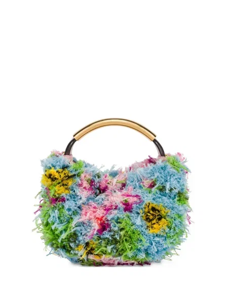 Květinová kabelka Moschino modrá