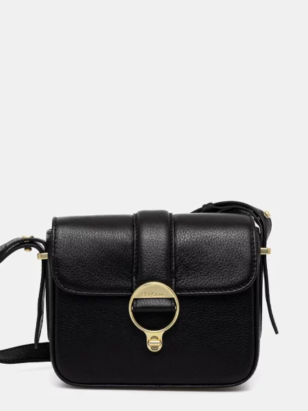 Barbour torebka crossbody skórzana Rosa czarna