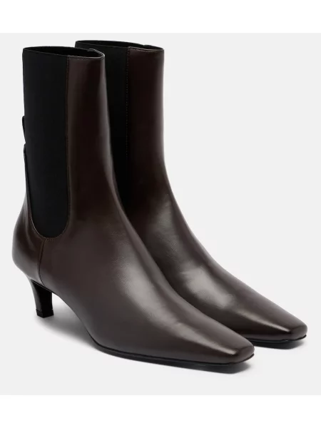 Botine chelsea Toteme din piele maro