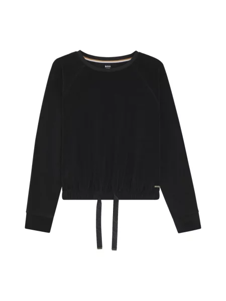 Welurowa bluza Boss czarna
