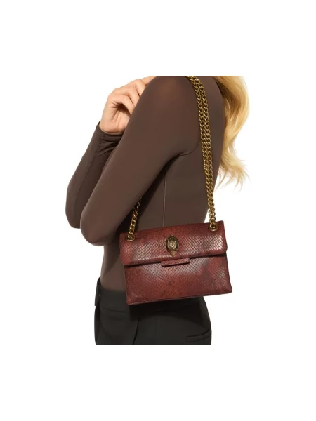 Kurt Geiger London crossbody kabelka dámska kožená KENSINGTON hnedá
