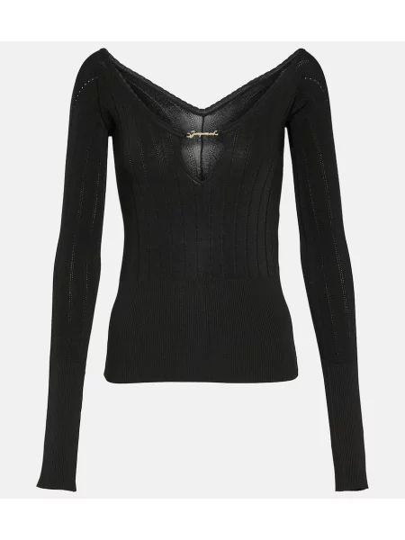 Pulover Jacquemus tricotate negru