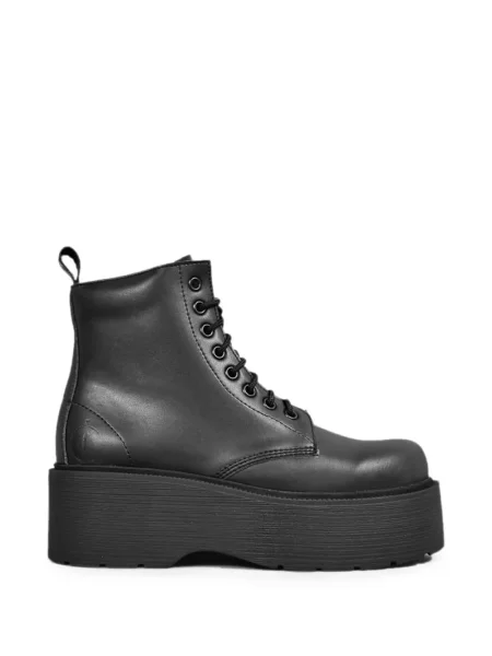 Botine Altercore cu șireturi cu platformă din dantelă negru