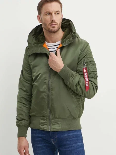 Alpha Industries geacă Hooded bărbați de iarnă verde