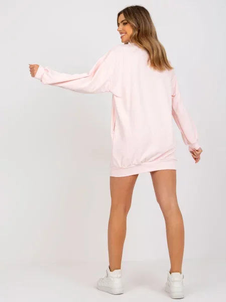 Hanorac Fashionhunters cu imagine roz