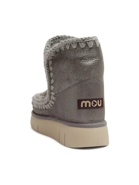 Buty do kostki Mou skórzane szare