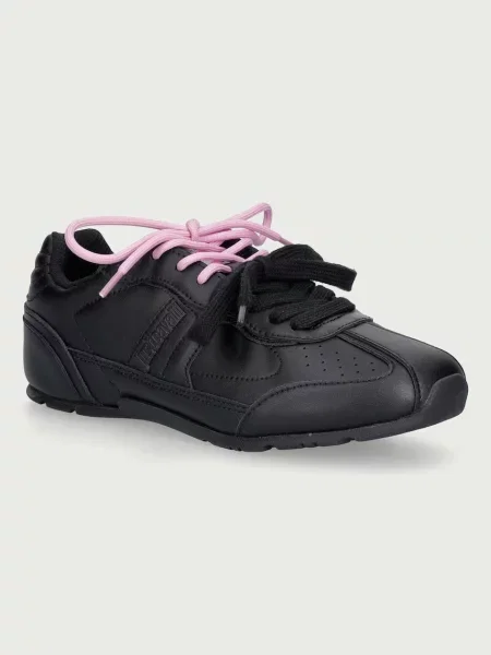 Just Cavalli sneakers dámske kožené čierna