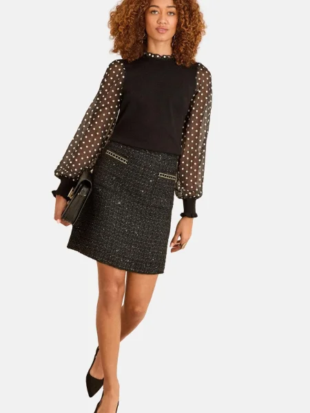 Love & roses Pulover negru alb